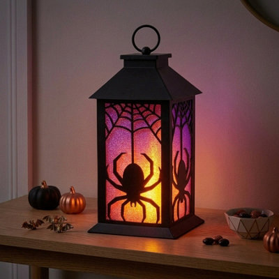 Smart Garden Black/Purple Spidersparkle Lantern – 29Cm Battery Operated Halloween Decoration With Glowing Spider Design – Light Up And Tabletop Lantern For Spooky Indoor Displays - Image 4