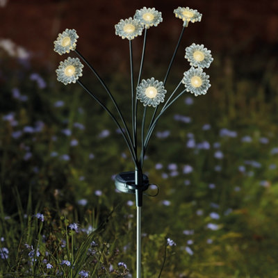 Smart Solar Clear Floralight Solar-Powered 1Lm Led Outdoor Stake Light from B&Q
