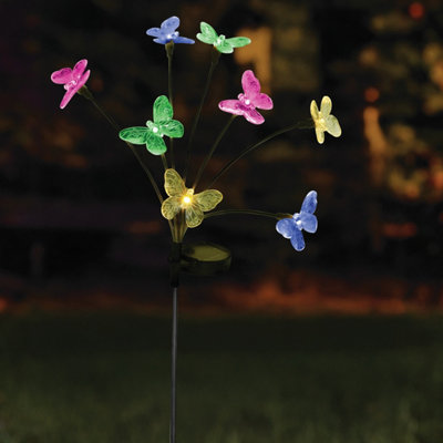 Smart Solar Clear Flutterlights Solar-Powered 1Lm Led Outdoor Stake Light from B&Q