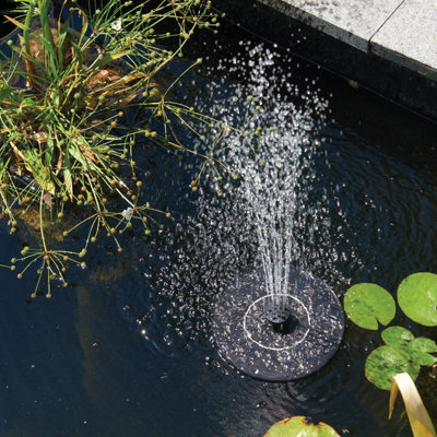 Smart Garden Solar Floating Pond Fountain Water Feature Jet 6 Effects Bird Bath