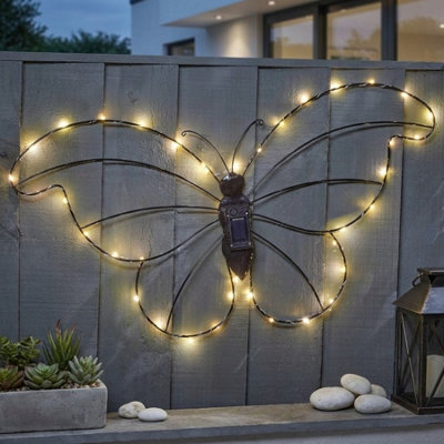 Garden Greatness Lunaria Papillon Butterfly Solar Wall Light from B&Q