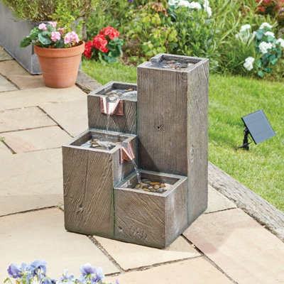 B&Q -  Quad Garden Water FeatureHybrid PowerSolar & Battery Powered