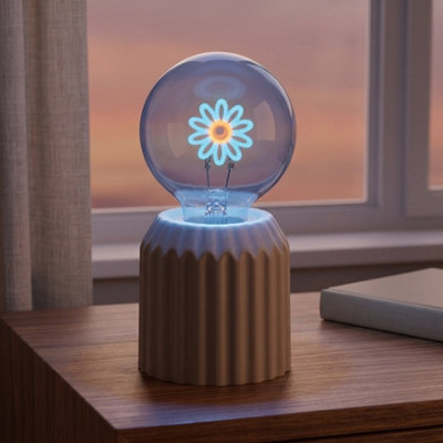 Bloom Floral Neon Effect Led Lamp from B&Q