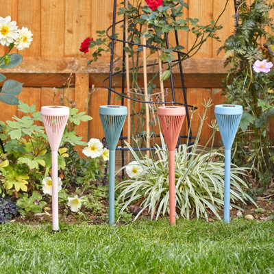 Smart Solar Light Multi Stake Light Solar-Powered 1Lm Integrated Led Outdoor Stake LightPack Of 4 from B&Q