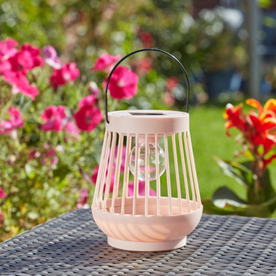 Smart Solar Viva Peach Metal & Plastic Solar-Powered Outdoor Led Small Lantern from B&Q