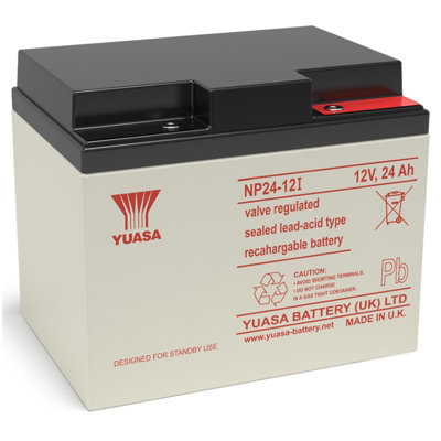 Np24-12 12V 24Ah Yuasa Valve Regulated Lead Acid Rechargeable Battery from B&Q
