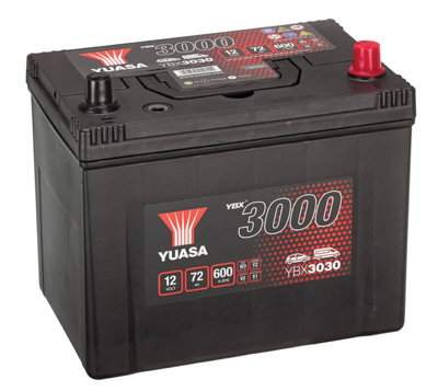 Yuasa Ybx3030 12V 72Ah 600Cca Sealed Maintenance Free High Performance Car Battery from B&Q