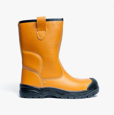 Grafters Grafters M239Bsm Mens Rigger Safety Boots TanUk-Size-7 Light Brown from B&Q