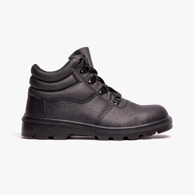 Grafters Grafters M240A Unisex Leather Safety Boots BlackUk-Size-11 Black from B&Q