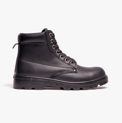 Grafters Grafters M569A Unisex Leather Safety Boots BlackUk-Size-15 Black from B&Q