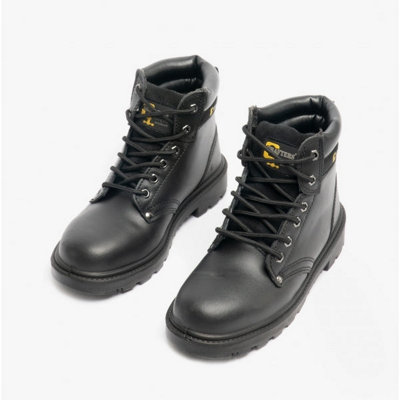 Grafters Grafters Apprentice Unisex Leather Safety Boots BlackUk-Size-9 Black from B&Q