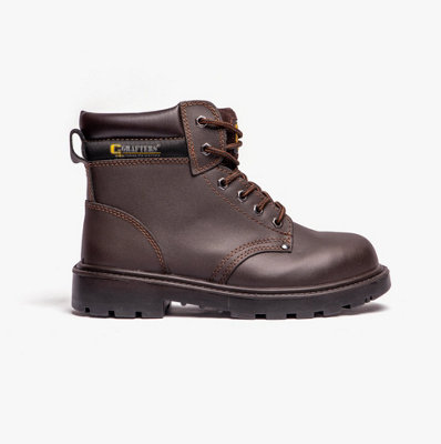 Grafters Grafters Apprentice Unisex Leather Safety Boots BrownUk-Size-13 Brown from B&Q
