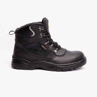 Grafters Grafters M161A Unisex Leather Safety Boots BlackUk-Size-7 Black from B&Q