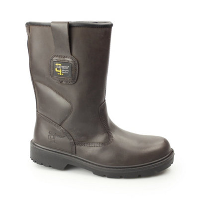 Grafters Grafters M560B Mens Leather Rigger Safety Boots BrownUk-Size-11 Brown from B&Q