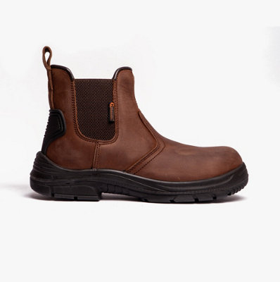 Grafters Grafters M9509B Mens Super Wide Dealer Safety Boots BrownUk-Size-14 Brown from B&Q