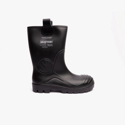 Grafters M928A Mens Safety Rigger Wellies Boots Black from B&Q