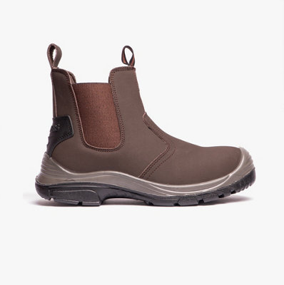 Grafters Grafters M371B Mens Coated Leather Safety Dealer Boots BrownUk-Size-9 Brown from B&Q