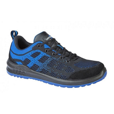 Grafters Grafters M219A Unisex Safety Trainers Black/navyUk-Size-12 Black from B&Q
