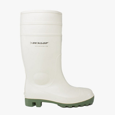 Dunlop Protomastor Full Safety Mens Wellington Boots White from B&Q