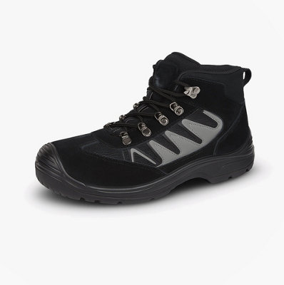 Grafters Grafters M074A Mens Safety Ankle Boots BlackUk-Size-10 Black from B&Q