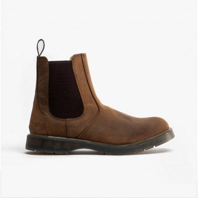 Grafters Grafters Belgravia Unisex Chelsea Boots Waxy BrownUk-Size-8 Brown from B&Q