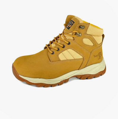 Grafters Grafters M292N Mens Nubuck Safety Ankle Boots HoneyUk-Size-9 Yellow from B&Q