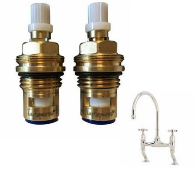TapSparesUK Perrin & Rowe Ionian Crosshead Replacement Valves Cartridge Spares Pair from B&Q