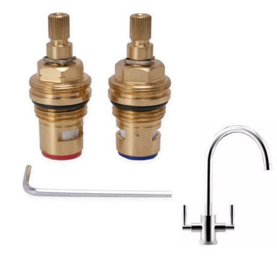 Tapsparesuk Franke Olympus (Sp3561, 1427R) Replacement Valves Cartridge Spares Pair - Image 4