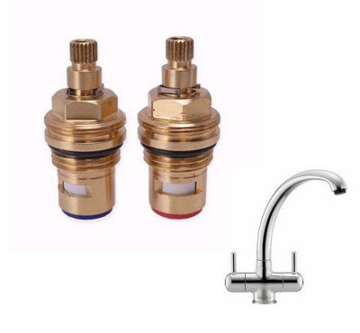 TapSparesUK Franke Zurich Replacement (1212R3819RSp3819) Valves Cartridge Spares Pair from B&Q