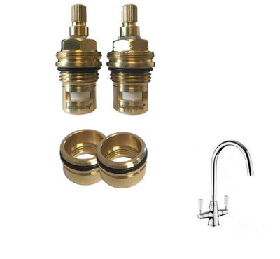 TapSparesUK Rangemaster Aquaclassic 2 Replacement Bushes & Valves Cartridge Spares Combination Set from B&Q