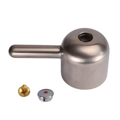 TapSparesUK Franke Zurich Hot Replacement Tap Lever HandleSilk Steel from B&Q
