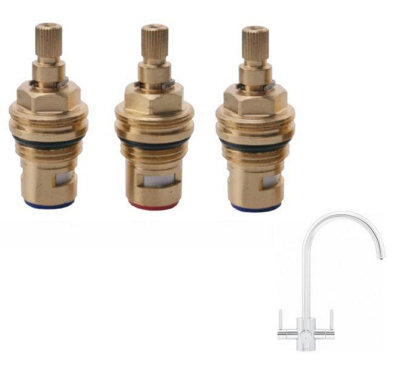 TapSparesUK Franke Atessa Filter Tap Valve Sp3561 3561R Cartridge SparesSet from B&Q