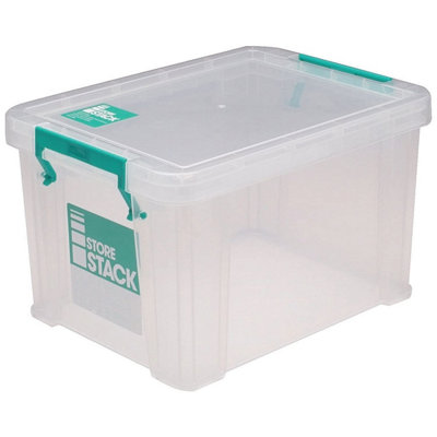 StoreStack 1.7 Litre Storage Box - Clear - Image 4