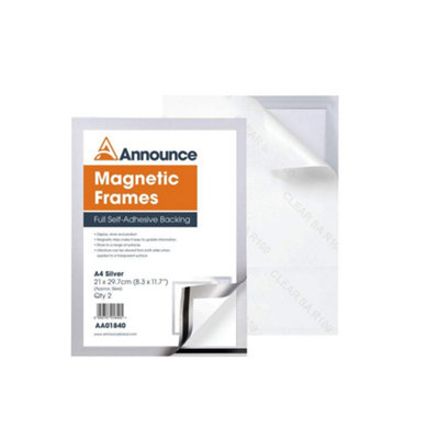 Advance Announce Magnetic Frame A4 Silver (Pack Of 2) Aa01840 from B&Q