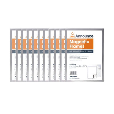Advance Announce Magnetic Frame A4 Silver (Pack Of 10) Aa01842 from B&Q