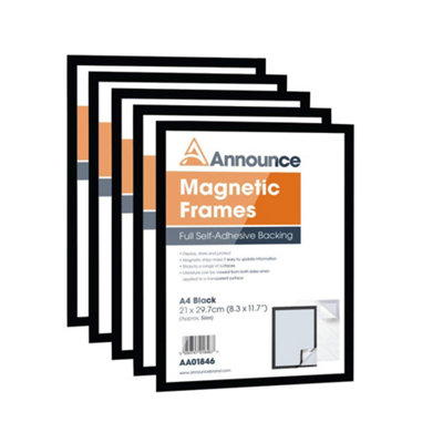 Advance Announce Magnetic Frame A4 Black (Pack Of 5) Aa01847 from B&Q
