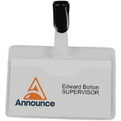 Advance Announce Visitor Name Badge 60X90mm (Pack Of 25)