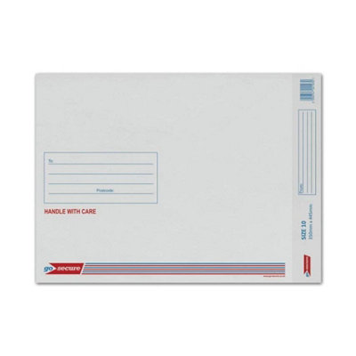 Home Secure Bubble Lined Envelope Size 10 350X470mm White (Pack Of 50) from B&Q