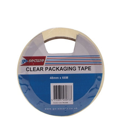 SecuPro Gosecure Packaging Tape 50mmx66M Clear (Pack Of 6) from B&Q