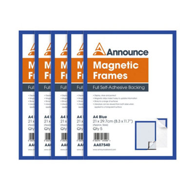 Advance Announce Magnetic Frames A4 Blue (Pack Of 5) Aa07540 from B&Q