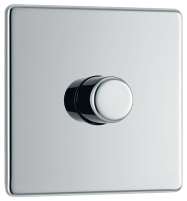 BG FPC81 Screwless Flatplate 1 Gang 2 Way Single Dimmer  Switch Polished Chrome - Image 4