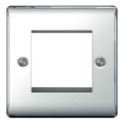 Luceco Uk Ltd Nexus Metal Polished Chrome Double Square Front Plate Npcems2-01 - Image 5