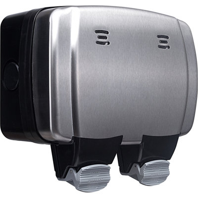 Bg Electrical Bg 13A Decorative Weatherproof Outdoor Double Switched Socket, Ip66