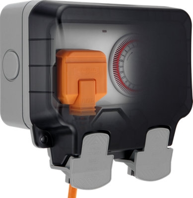 British General Bg Wp23Tm24 Nexus Storm Ip66 1 Gang 13A Time Controlled Unswitched Socket from B&Q