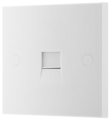 Bg White 1 Gang Slave Telephone Socket from B&Q
