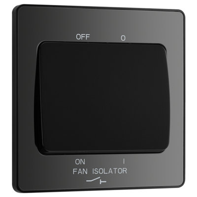 British General Bg Evolve Black Chrome Fan Isolator Switch 10A Triple Pole from B&Q