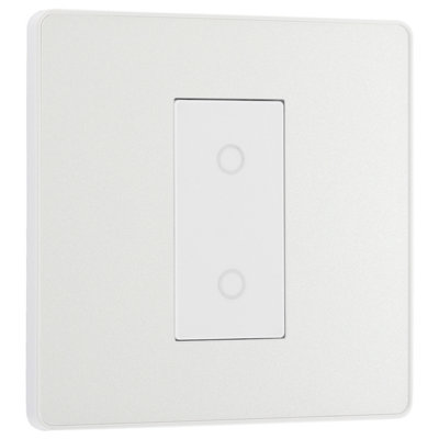 British General Bg Evolve Pearlescent White 200W Single Touch Dimmer Switch 2-Way Master from B&Q