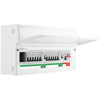 Bg 14-Way Dual Rcd Surge Protected Consumer Unit With 100A Mains Switch from B&Q