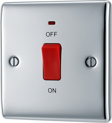 Bg 45A Rocker Raised Slim Control Switch With Led Indicator Gloss from B&Q