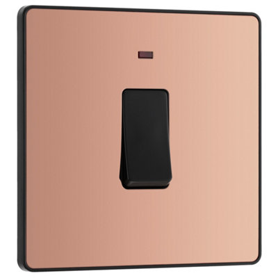 Bg Pcdcp31B 20A 2 Way 1 Gang Appliance Switch Screwless Gloss Copper Effect from B&Q